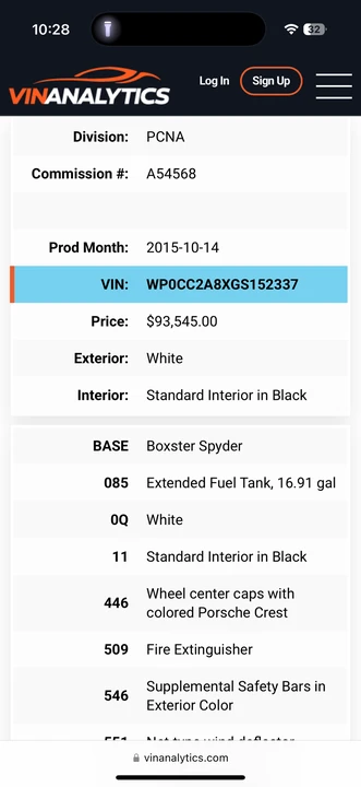 2016 Porsche 981 Boxster Spyder - Image 2 of 22