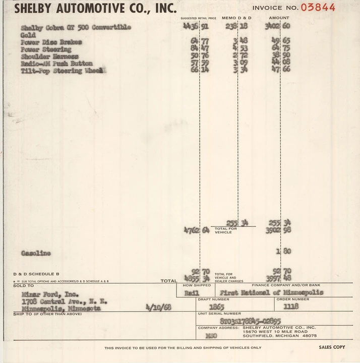 1968 Shelby GT500 - Image 11 of 11