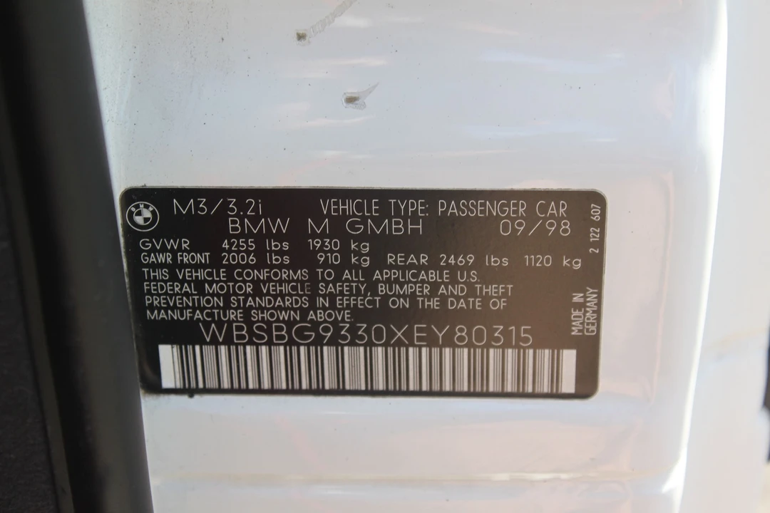 1999 BMW E36 M3 - Image 19 of 24