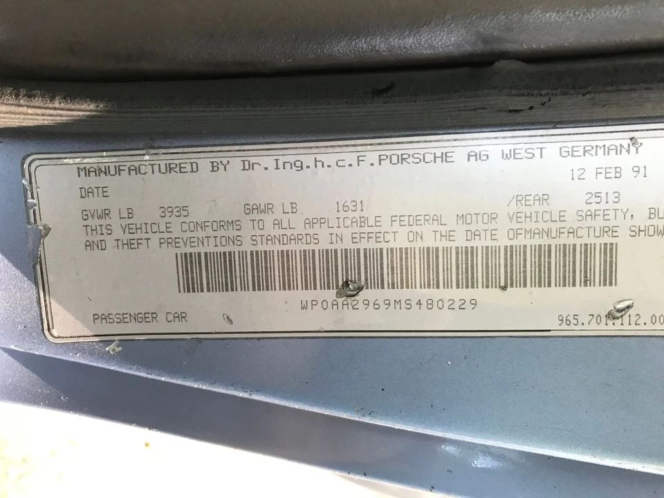 1991 Porsche 964 Turbo - Image 13 of 19