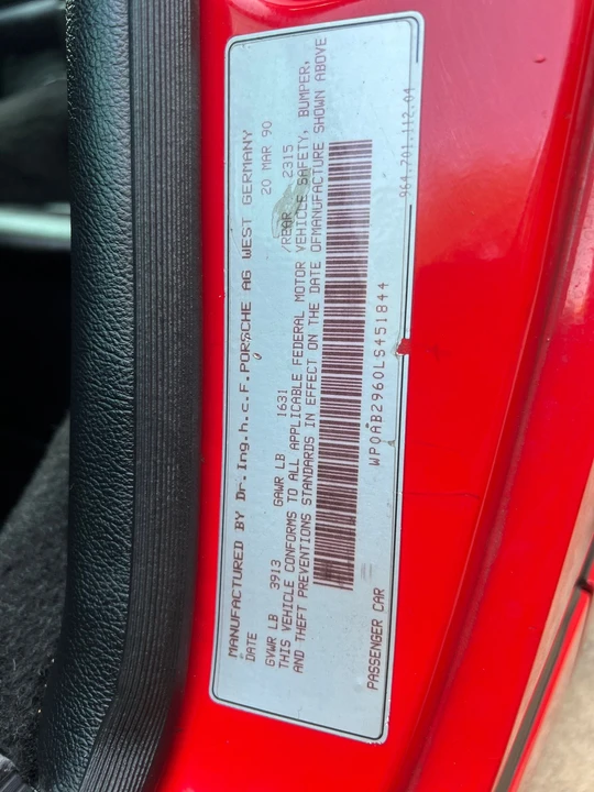 1990 Porsche 964 Carrera 4 - Image 12 of 13