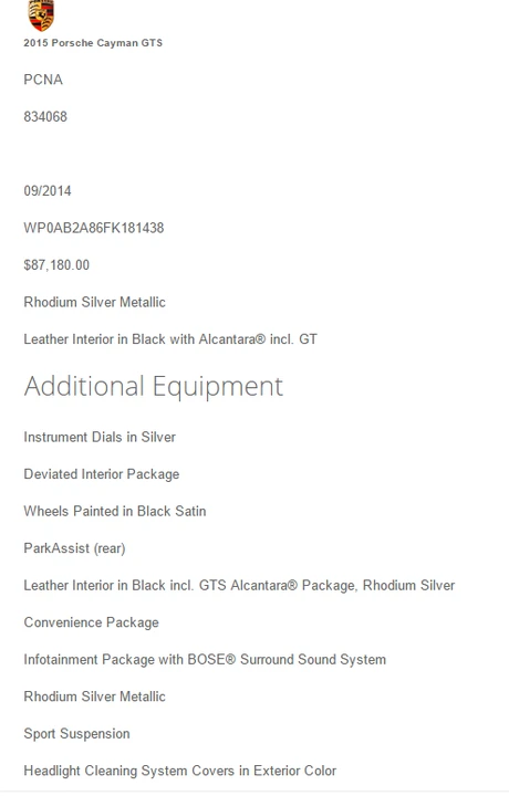 2016 Porsche 981 Cayman GTS - Image 15 of 16