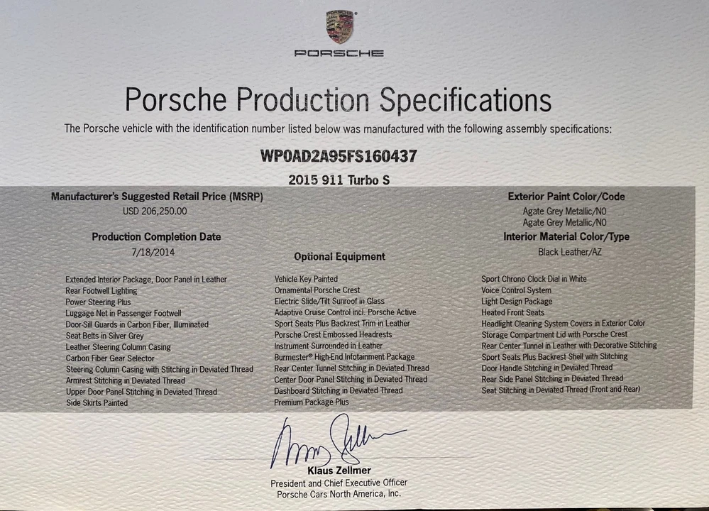2015 Porsche 991 Turbo S - Image 4 of 11