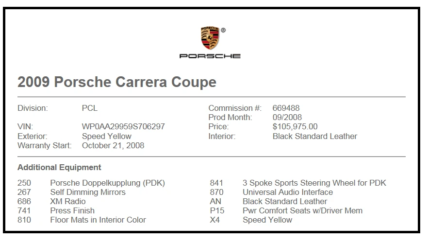 2009 Porsche 997 Carrera - Image 9 of 9