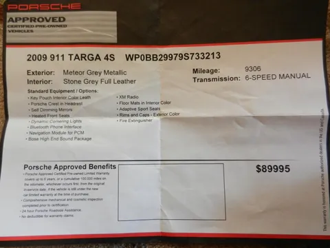2009 Porsche 911 Targa 4S