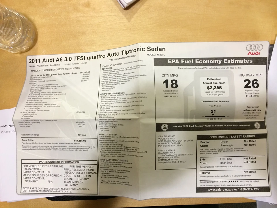 2011 Audi C6 A6 - Image 13 of 17