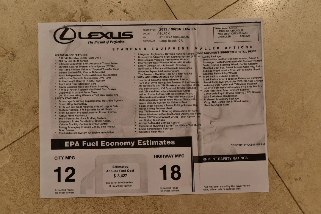 2011 Lexus LX 3rd Gen - Image 12 of 12