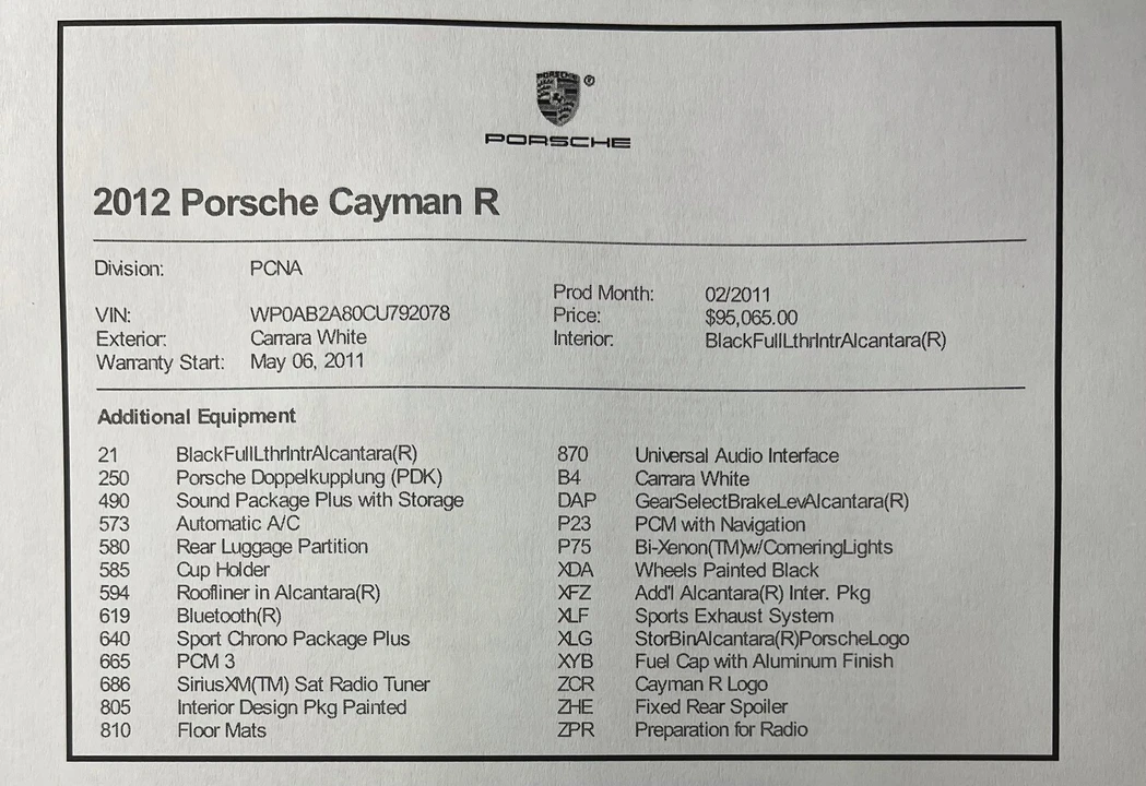 2012 Porsche 987 Cayman R - Image 7 of 7