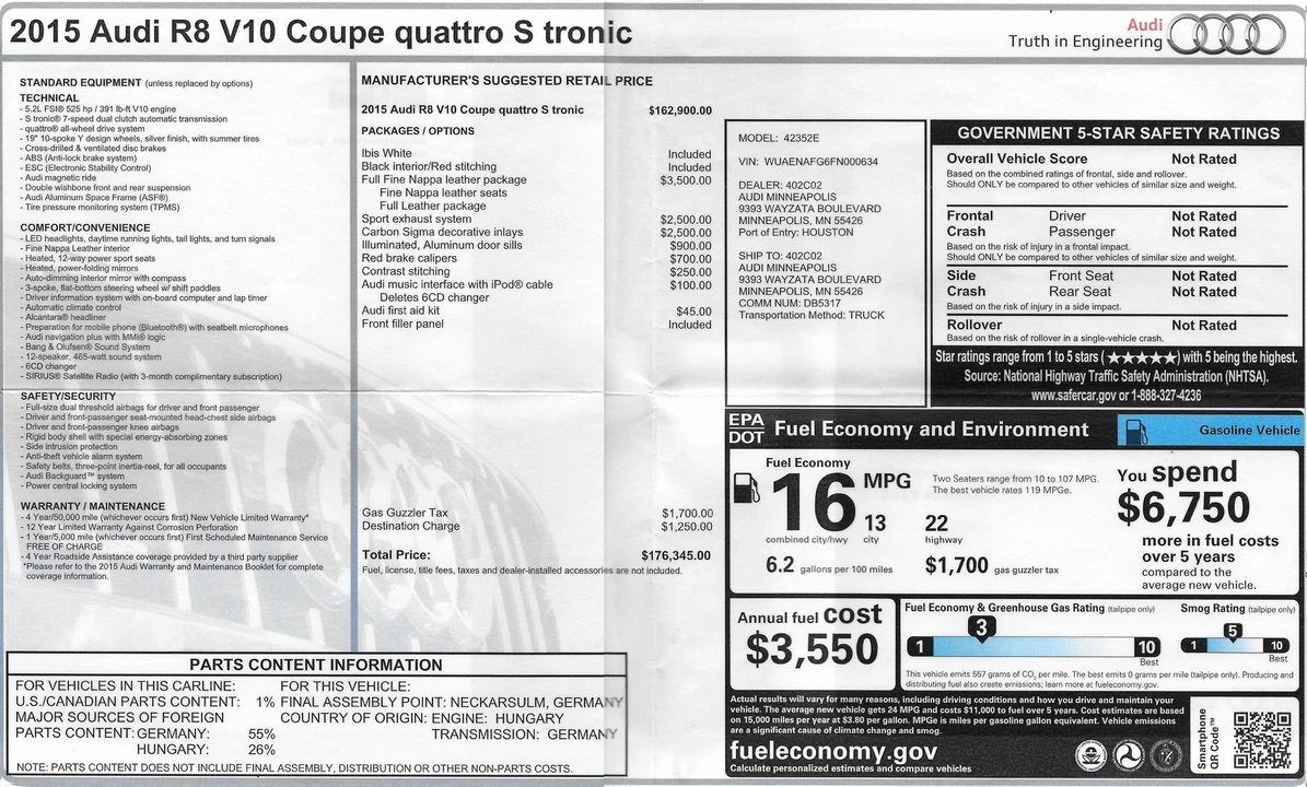 2015 Audi 42 R8 - Image 17 of 17