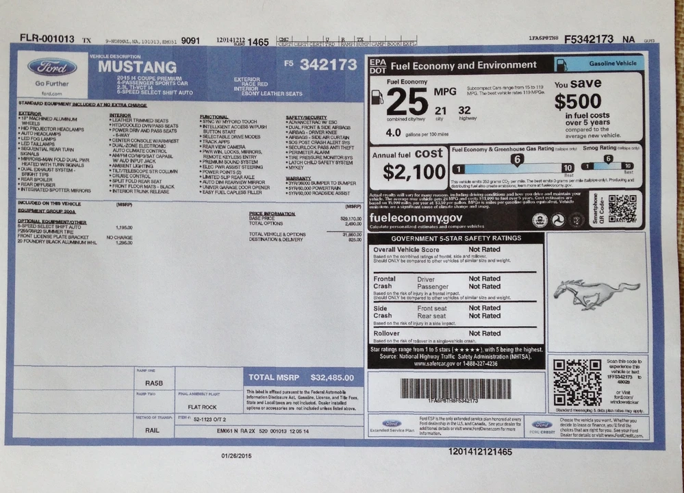 2015 Ford S550 Mustang - Image 3 of 7
