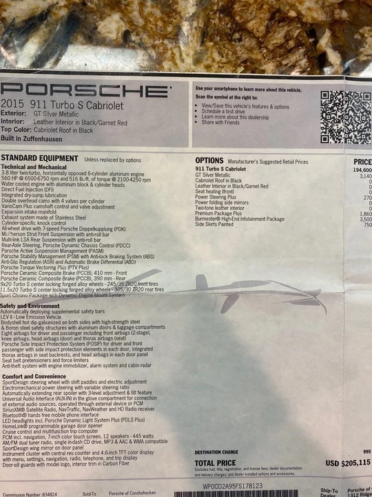 2015 Porsche 991 Turbo S - Image 16 of 16