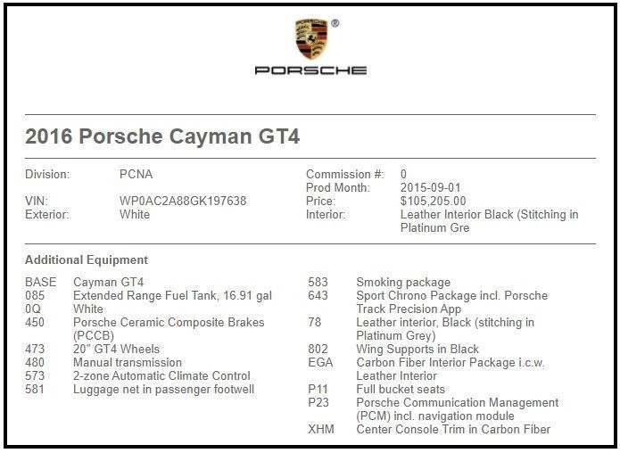2016 Porsche 981 Cayman GT4 - Image 10 of 10