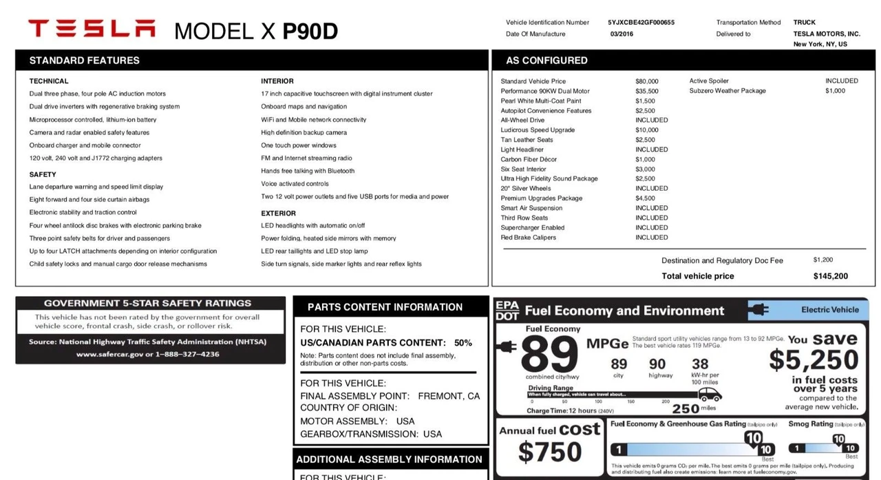 2016 Tesla Model X - Image 2 of 11