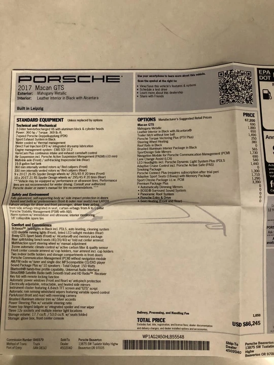 2017 Porsche Macan GTS - Image 15 of 16