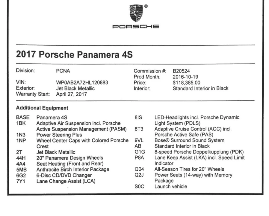 Porsche 971 Panamera 4S - Image 8 of 9