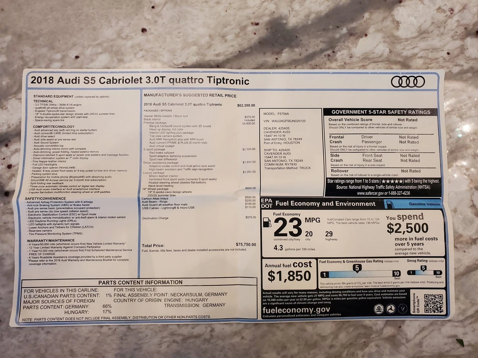 2018 Audi B9 S5 - Image 26 of 27