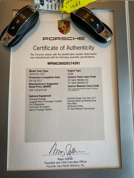 2018 Porsche 991 GT3 - Image 19 of 26