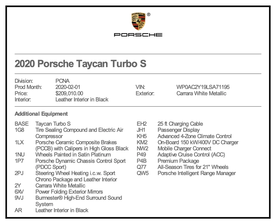 2020 Porsche Taycan Turbo S - Image 25 of 25