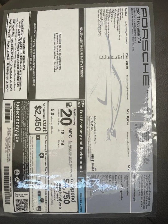 2021 Porsche 718 Cayman GT4 - Image 12 of 12