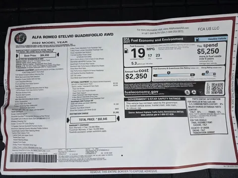 2022 Alfa Romeo Stelvio Quadrifoglio