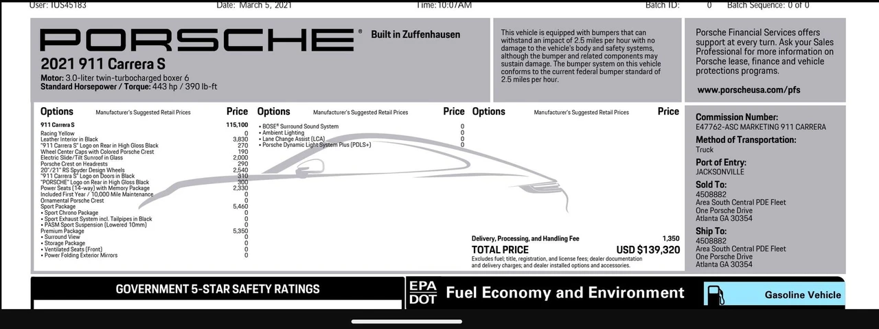 2021 Porsche 992 Carrera S - Image 9 of 17