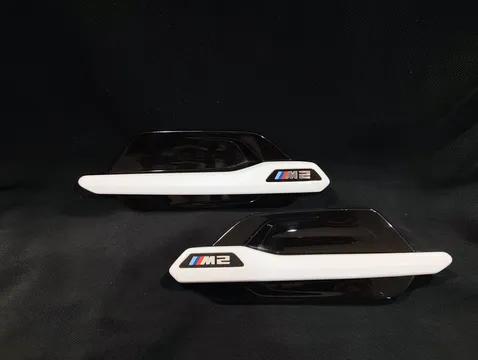 BMW F87 M2 IND Painted Side Marker Set (Alpine White / Gloss Black)