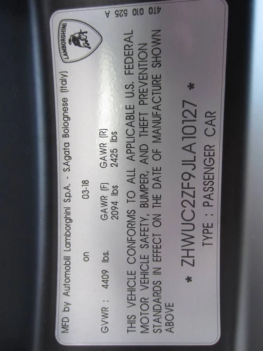 2018 Lamborghini Huracan LP580-2 - Image 16 of 19