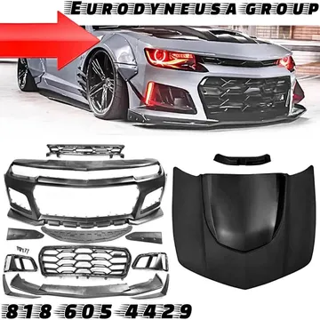 Chevy Camaro 1LE Style Front Bumper Conversion + Aluminum Hood Cover