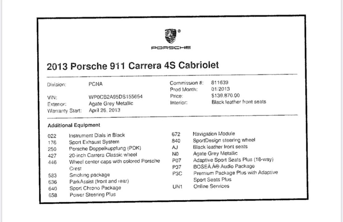 2013 Porsche 991 Carrera 4S - Image 11 of 11