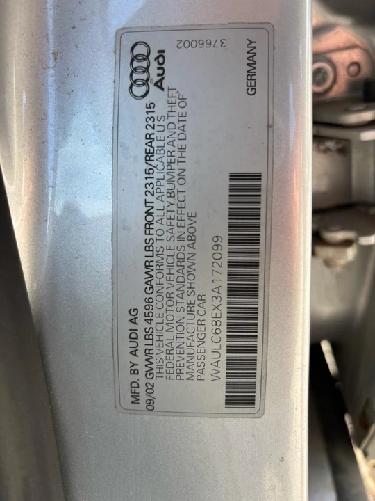 2003 Audi B6 A4 - Image 4 of 9