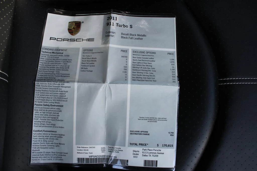 2011 Porsche 997 Turbo S - Image 5 of 5