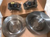 Audi Q5 3.0T Rear Calipers, EPB, and Rotors