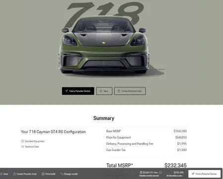 2023 Porsche 718 Cayman GT4 RS - Image 4 of 20