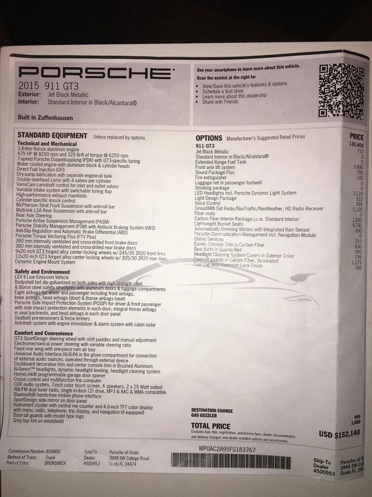 2015 Porsche 991 GT3 - Image 13 of 25