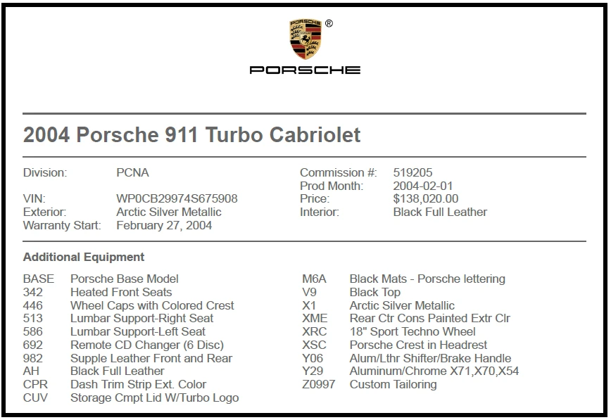 2004 Porsche 996 Turbo - Image 10 of 10