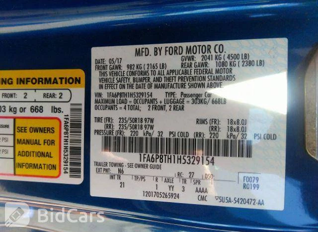2017 Ford S550 Mustang - Image 7 of 8
