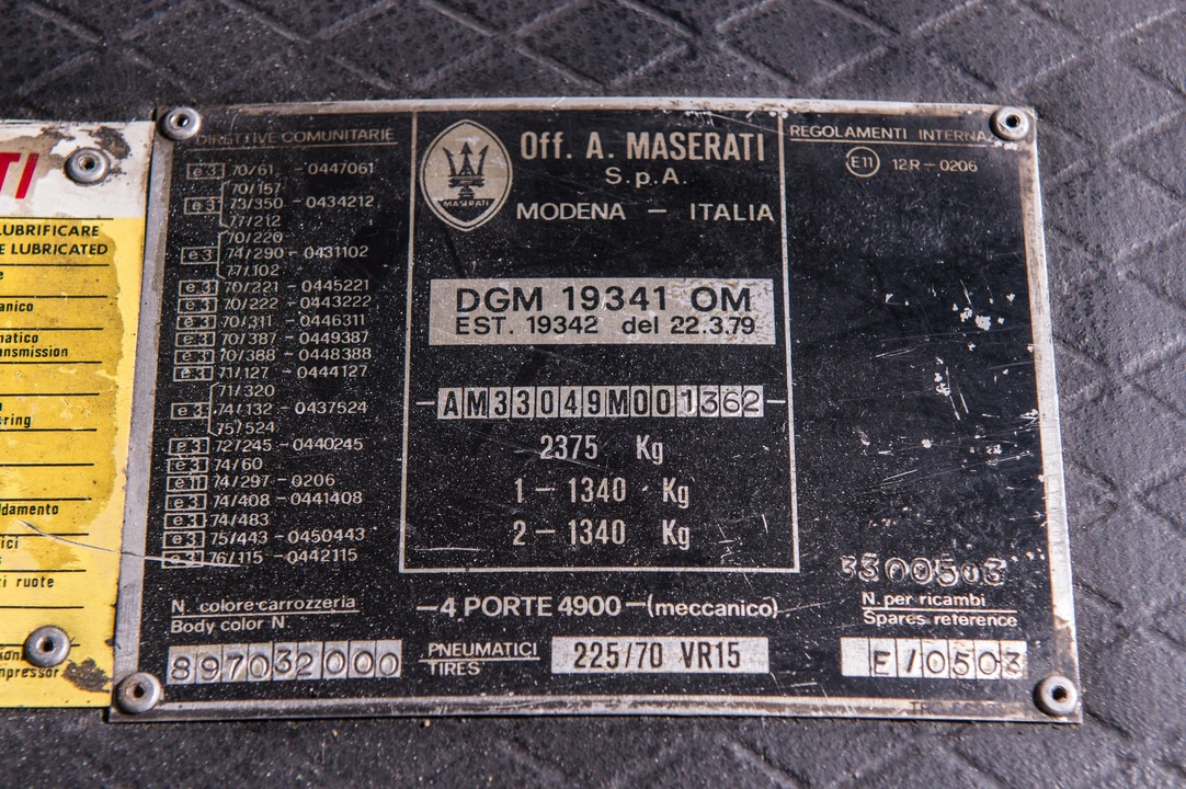 1981 Maserati Quattroporte 3rd Gen - Image 7 of 19