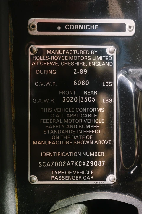 1989 Rolls-Royce Corniche Series II - Image 19 of 24