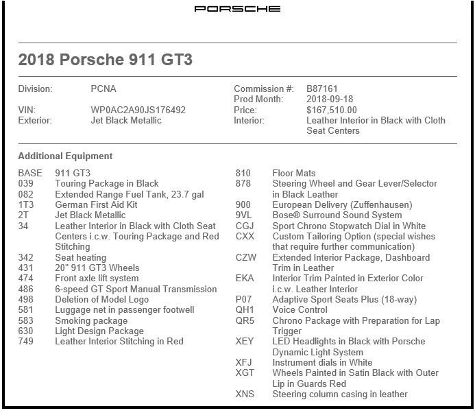 2018 Porsche 991 GT3 - Image 2 of 7