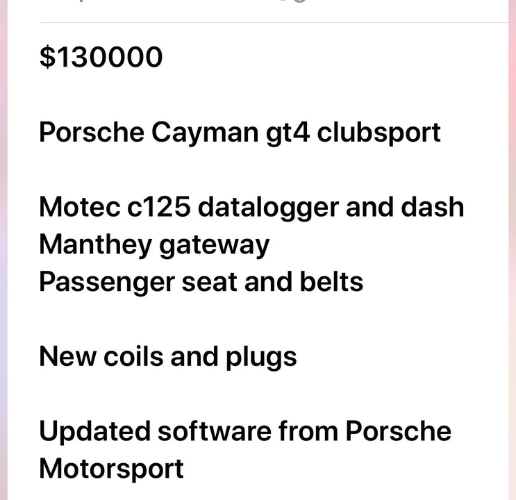 2016 Porsche 981 Cayman GT4 Clubsport - Image 3 of 3
