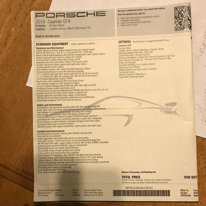 2016 Porsche 981 Cayman GT4 - Image 11 of 11