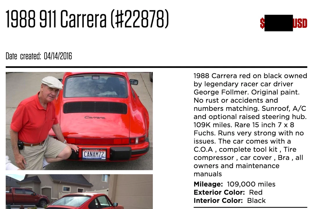 1988 Porsche 911 Carrera 3.2 - Image 2 of 24