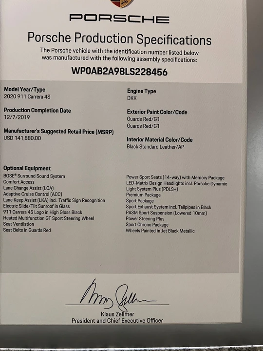 2020 Porsche 992 Carrera 4S - Image 11 of 11