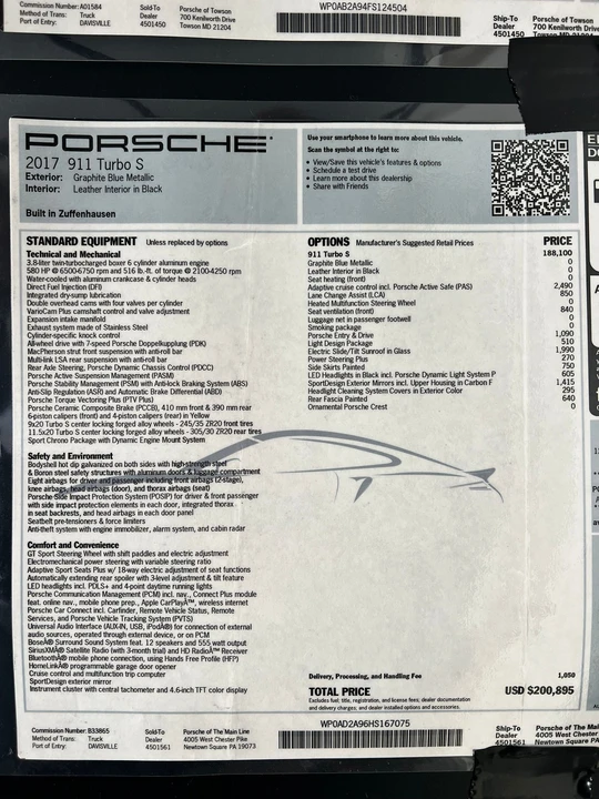 2017 Porsche 991 Turbo S - Image 18 of 18