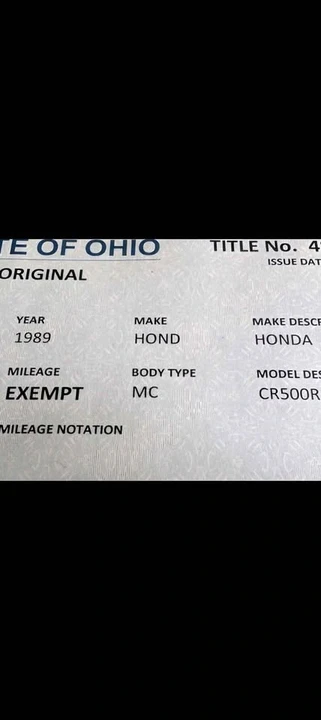 1989 Honda CR - Image 7 of 9