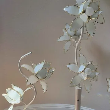 Lotus Vintage Hollywood Regency Lamp Set