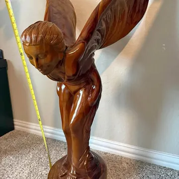 Rolls-Royce Hand Carved Teak Spirit of Ecstasy Hood Ornament