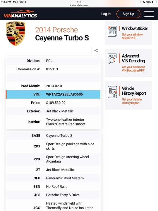 2014 Porsche 958 Cayenne Turbo S - Image 10 of 10