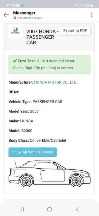 2007 Honda AP2 S2000 - Image 9 of 9