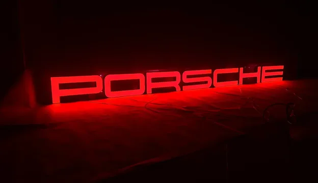 Porsche Illuminated Letter Sign